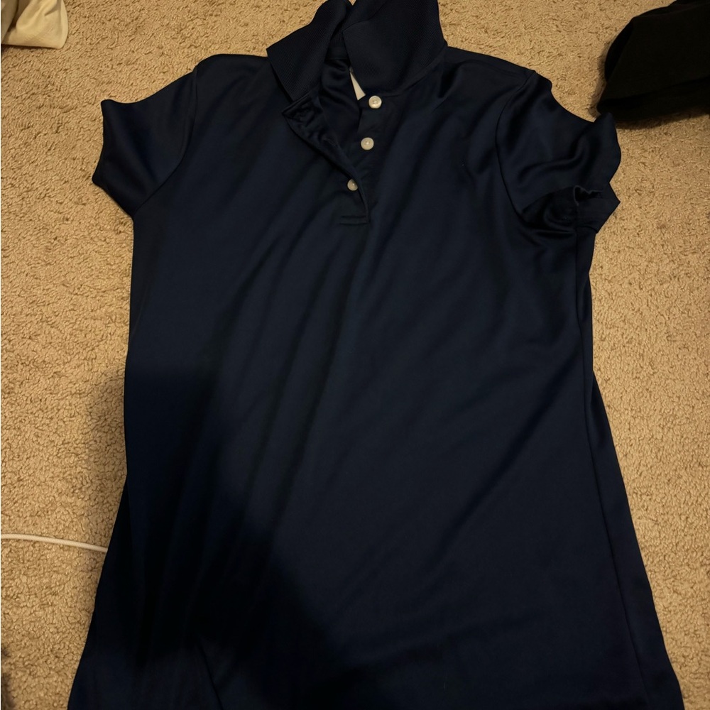 Hanes dry fit collard shirt